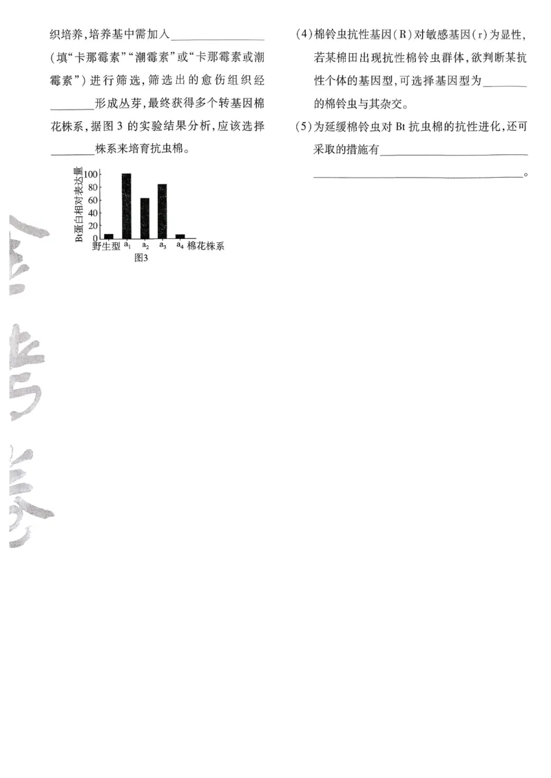2026生物金考卷特快专递第6期《一模精选卷》试题册_第六期物化生_2026生物金考卷特快专递第6期《一模精选卷》