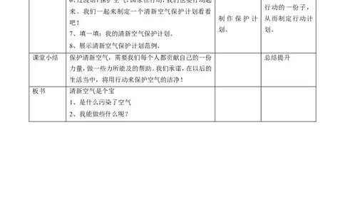 10清新空气是个宝第二课时教案_26新二年级道法下册（统编版）_版本一(1)_部编版道德与法治2下_旧版_道法2下课件教案_02.道法2下教案设计_教案第一套