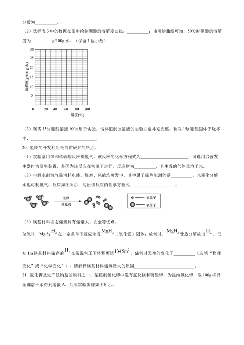 2023年上海市中考化学真题（空白卷）_0122026上海中考一模二模真题试卷_2026年上海一模_上海1500初中高中试卷_初中_上海市历年中考真题_上海市历年中考真题_化学历年中考真题