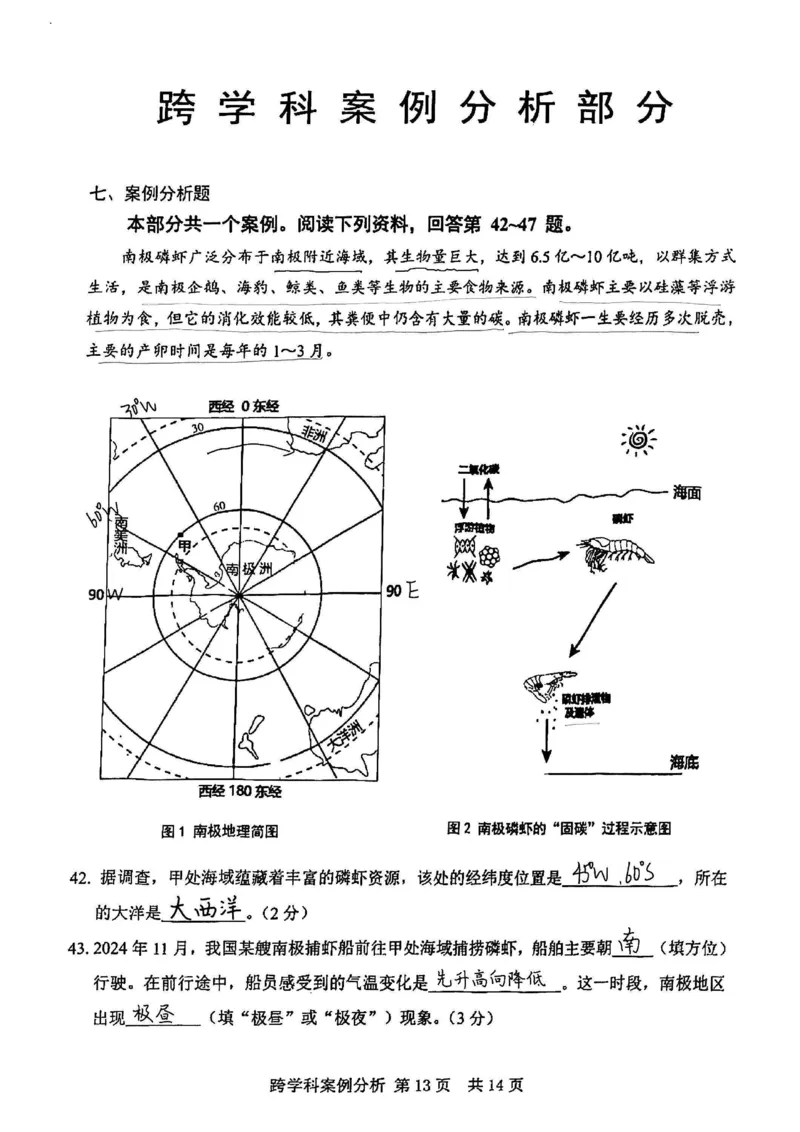 2025松江一模跨学科参考答案_0122026上海中考一模二模真题试卷_2025-2012年_6.2025年上海一模_分科目整理（试卷及答案）英语听力音频在这里_跨学科_答案