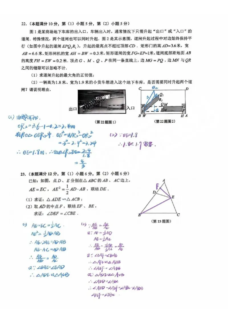2025青浦区初三一模数学参考答案_0122026上海中考一模二模真题试卷_2025-2012年_6.2025年上海一模_分科目整理（试卷及答案）英语听力音频在这里_数学_答案