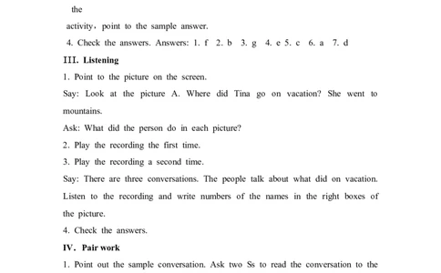 Unit1Wheredidyougoonvacation教案_最新人教版英语八年级上册_老版（含有参考价值）_01教案人教版初中英语八上（多版本）易提分旗舰店_教案4