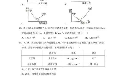 2022年上海高考化学真题（解析卷）_0122026上海中考一模二模真题试卷_2026年上海一模_上海1500初中高中试卷_高中_高考真题_5.上海高考化学2023-2014