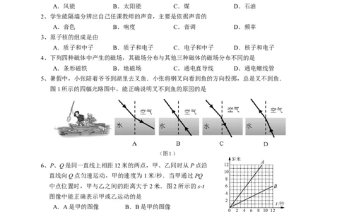 上海市崇明区2015届九年级4月质量调研（二模）物理试题及答案（word解析版）_0122026上海中考一模二模真题试卷_2025-2012年_4.上海中考物理一模二模（14-24）_二模