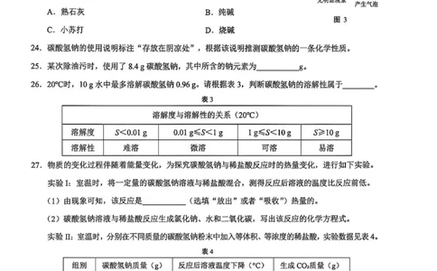 2026上海黄浦初三一模化学试卷（原卷）_0122026上海中考一模二模真题试卷_2026年上海一模_上海1500初中高中试卷_黄浦