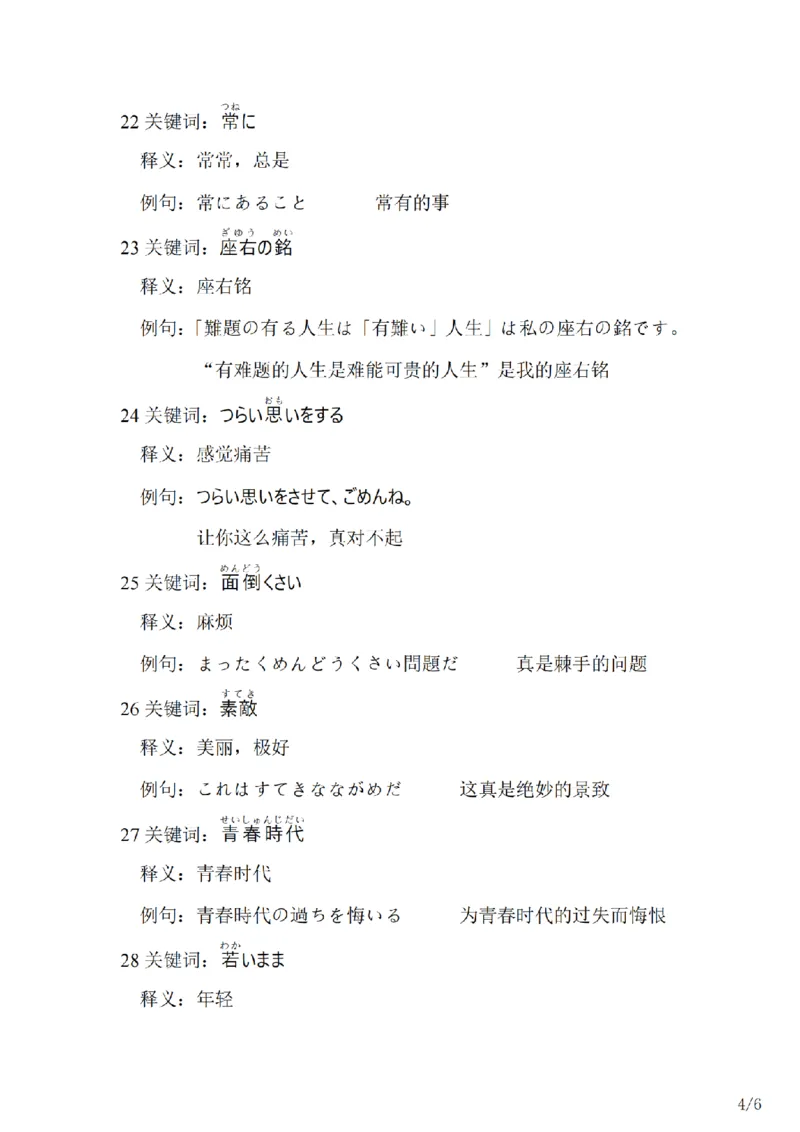 203考研日语--常用词汇库关于我类（OCR）_203考研（日语）历年真题资料_203日语-复习资料_05-203考研日语作文_203考研日语-作文常用单词分类