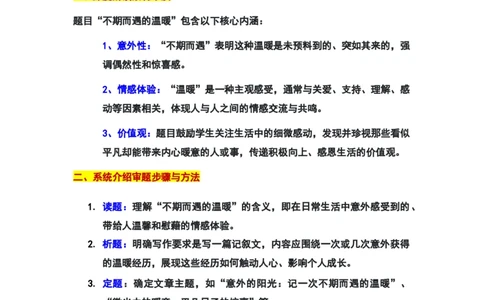 2024年上海金山区中考二模作文：&ldquo;不期而遇的温暖&rdquo;审题立意及范文_0122026上海中考一模二模真题试卷_2025-2012年_1.上海中考语文一模二模（14-24）_二模