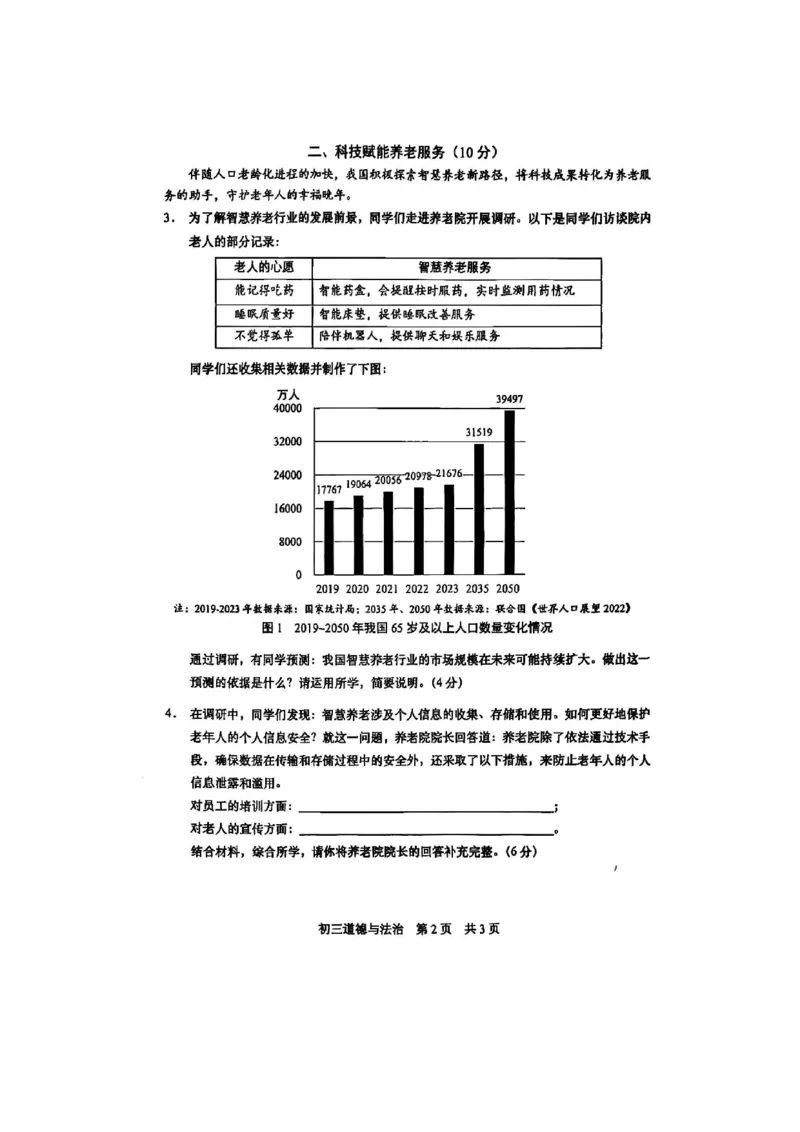 2025松江区初三一模道法试卷_0122026上海中考一模二模真题试卷_2025-2012年_6.2025年上海一模_分科目整理（试卷及答案）英语听力音频在这里_道法