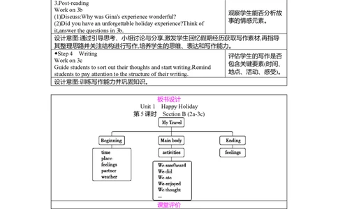 Unit1HappyHolidaySectionB(2a-3c)教案（表格式）人教版（2024）八年级上册_最新人教版英语八年级上册_新版_初中英语8上新更新第二套可选择_04教案（齐全）_中文版（齐全）