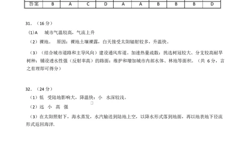 地理答案_2025年02月试卷_0218广东省东莞市2024-2025学年高一上学期1月期末考试_广东省东莞市2024-2025学年高一上学期1月期末考试地理PDF版含答案