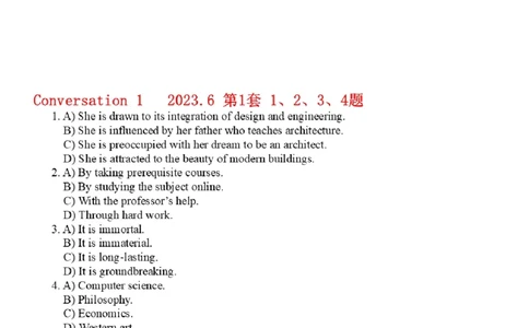 01.听力带练1（23年6月第1套）_2025刘晓燕四六级_其他机构_0、2025年12月六级_01.启航六级全程班马天艺_04.真题带练_03.听力