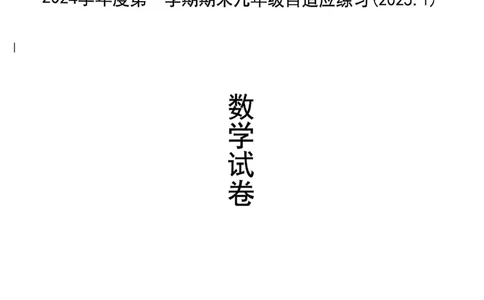 2025届普陀区初三一模数学试卷_0122026上海中考一模二模真题试卷_2025-2012年_6.2025年上海一模_分科目整理（试卷及答案）英语听力音频在这里_数学