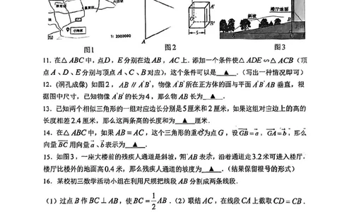 2025届金山区初三一模数学试卷_0122026上海中考一模二模真题试卷_2025-2012年_6.2025年上海一模_分科目整理（试卷及答案）英语听力音频在这里_数学