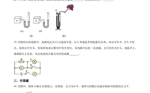 上海市普陀区2021-2022学年九年级中考一模物理试题带详解_0122026上海中考一模二模真题试卷_2025-2012年_4.上海中考物理一模二模（14-24）_一模_2022年上海市中考物理一模试卷（16份）