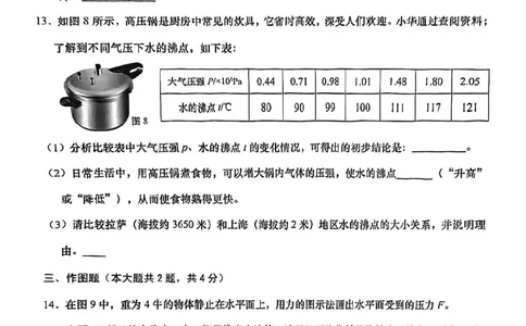 2025届金山区初三一模综合试卷（物理部分）_0122026上海中考一模二模真题试卷_2025-2012年_6.2025年上海一模_分科目整理（试卷及答案）英语听力音频在这里_物理