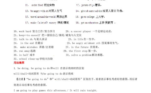 Unit10基础知识手册_最新人教版英语八年级上册_老版（含有参考价值）_06复习+知识梳理+工作计划总结人教版初中英语八上（多版本）易提分旗舰店_基础知识手册