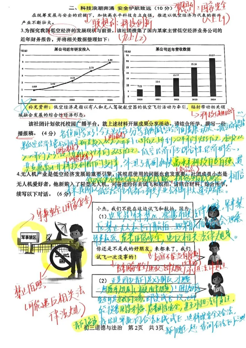 2026上海松江初三一模道法试卷（手写答案）_0122026上海中考一模二模真题试卷_2026年上海一模_上海1500初中高中试卷_松江区