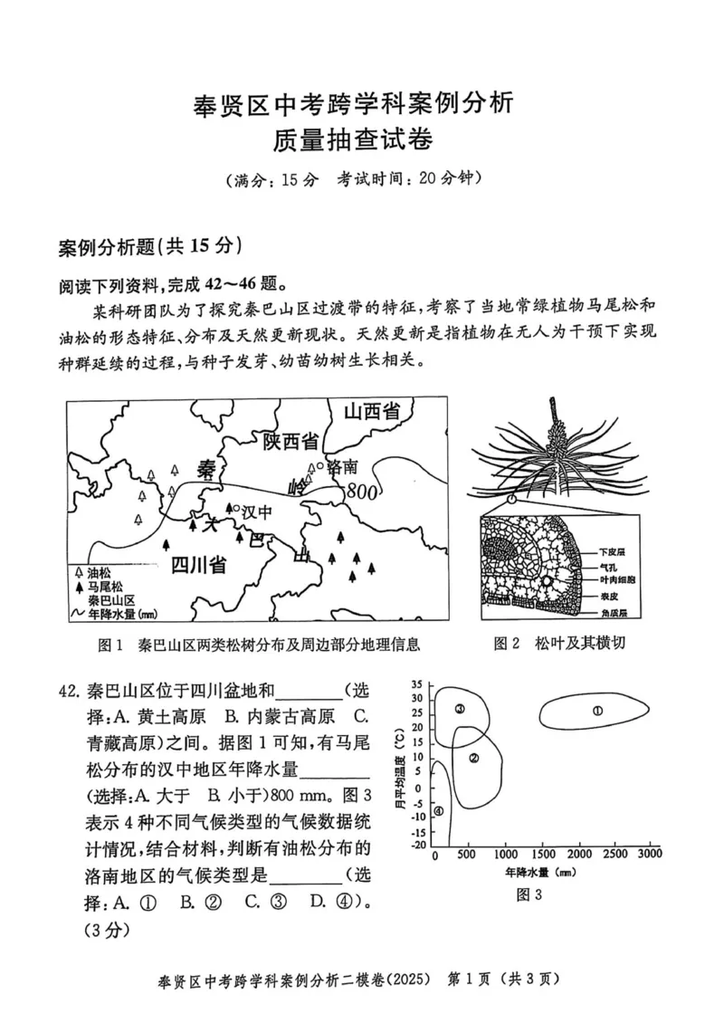 2025上海中考跨学科二模试卷_0122026上海中考一模二模真题试卷_2026年上海一模_上海1500初中高中试卷_初中_上海中考一模二模三模真题卷及解析_7.2025年上海二模_跨学科