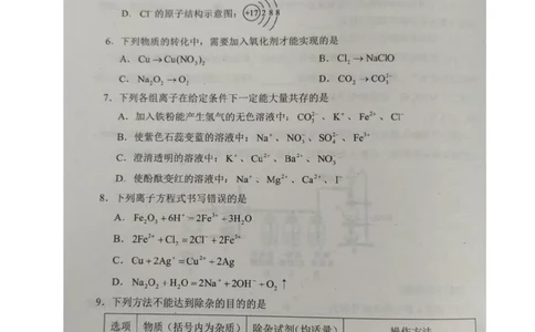 四川省成都市蓉城联盟2025-2026学年高一上学期期中考试化学试题_2025年11月高一试卷_251119四川省成都市蓉城联盟2025-2026学年高一上学期期中（全）