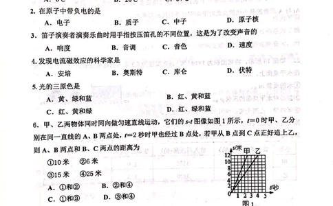 上海市奉贤区2019届九年级上学期期末(二模）质量调研物理试题及答案（PDF版）_0122026上海中考一模二模真题试卷_2025-2012年_4.上海中考物理一模二模（14-24）_二模