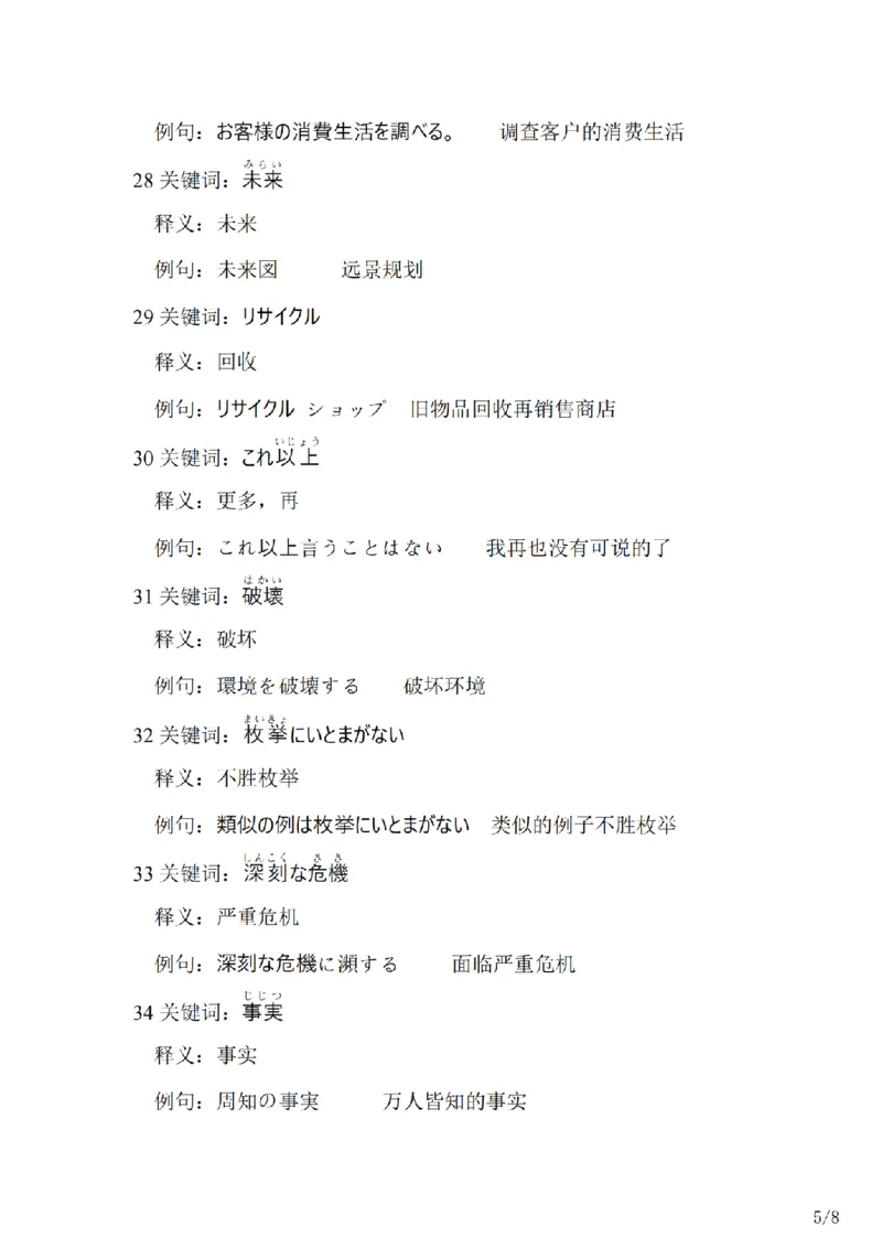 203考研日语--常用词汇库环境保护类（OCR）_203考研（日语）历年真题资料_203日语-复习资料_05-203考研日语作文_203考研日语-作文常用单词分类