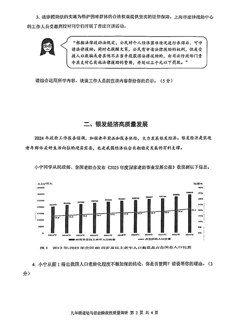 2025届长宁区初三一模道法试卷_0122026上海中考一模二模真题试卷_2025-2012年_6.2025年上海一模_分科目整理（试卷及答案）英语听力音频在这里_道法