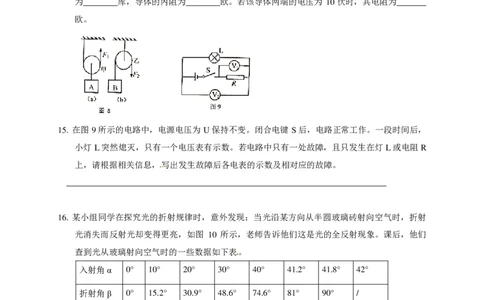 上海市嘉定区2018届九年级上学期期末(一模）质量调研物理试题及答案（PDF版）_0122026上海中考一模二模真题试卷_2025-2012年_4.上海中考物理一模二模（14-24）_一模_赠PDF版