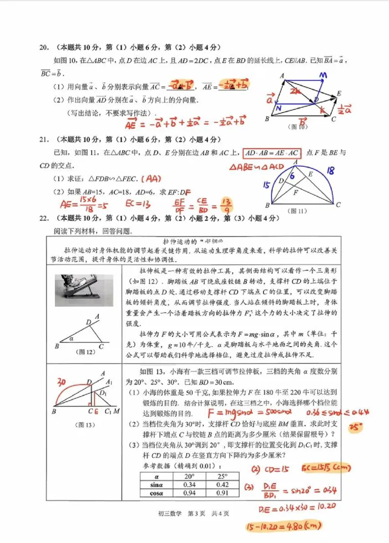 2026上海浦东新区初三一模数学试卷（手写答案）_0122026上海中考一模二模真题试卷_2026年上海一模_上海1500初中高中试卷_浦东新区