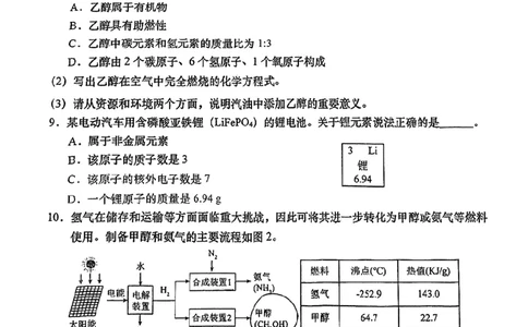 2026届闵行区初三二模综合试卷（化学部分）_0122026上海中考一模二模真题试卷_2026上海二模更新中1_闵行