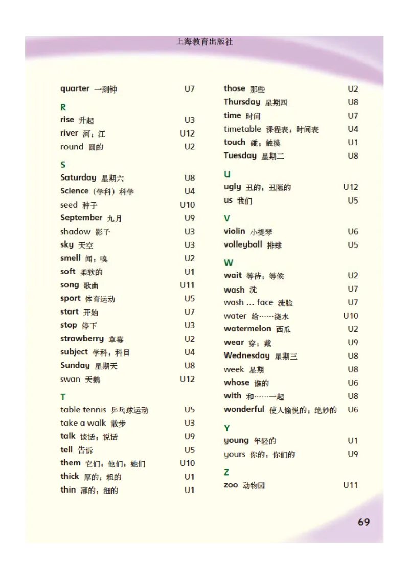 义务教育教科书&middot;英语（三年级起点）四年级下册_电子课本_小学电子课本_03英语_沪教版