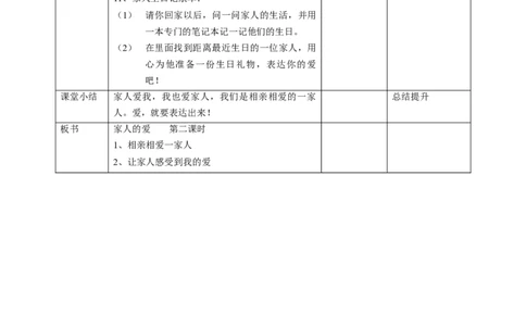 10家人的爱第二课时教案_26新一年级道法下册（统编版）_老课标资料_2、教学教案部编一下道法_教案1