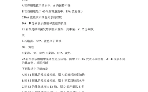2022上海高考生物试卷(含答案)_0122026上海中考一模二模真题试卷_2026年上海一模_上海1500初中高中试卷_高中_高考真题_6.上海高考生物2023-2014