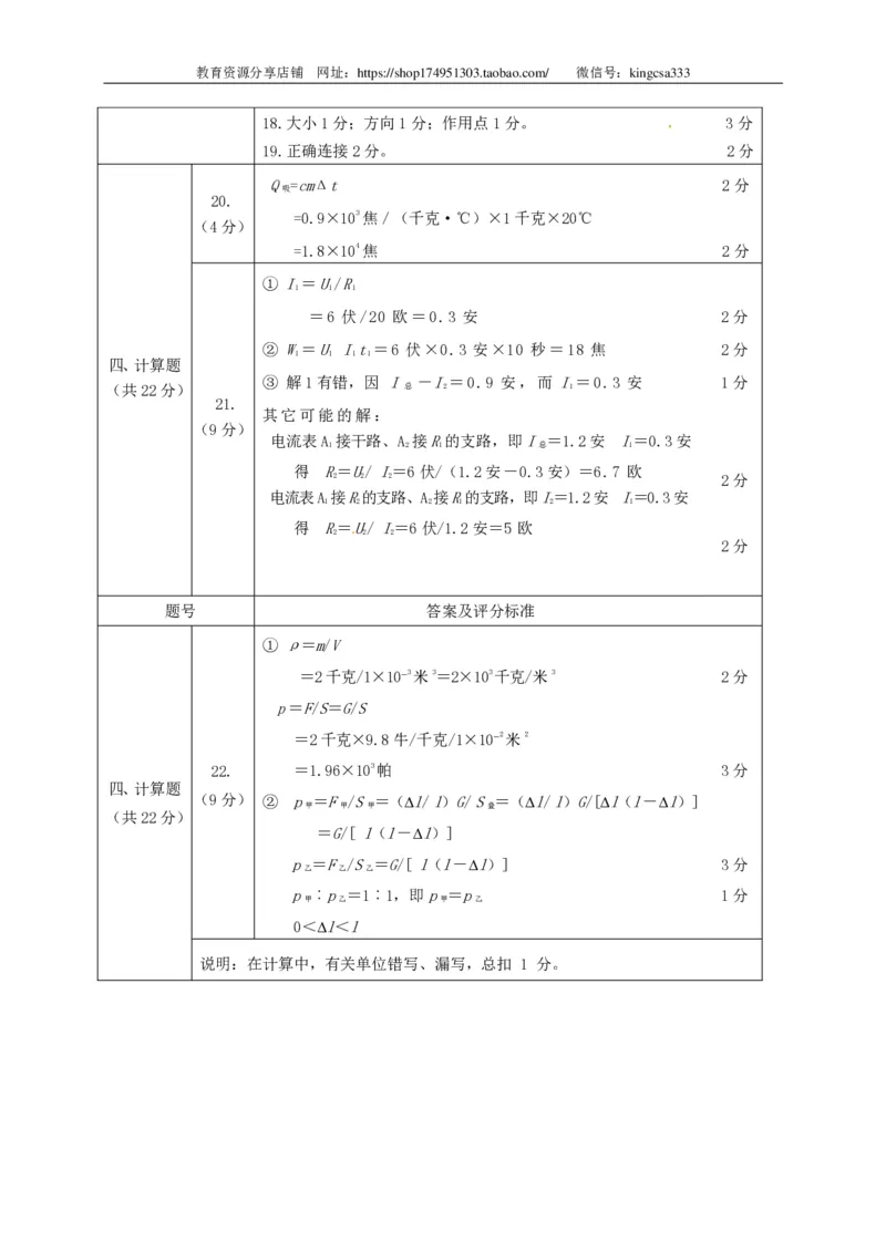 上海市虹口区2015届九年级4月质量调研（二模）物理试题及答案（PDF版）_0122026上海中考一模二模真题试卷_2025-2012年_4.上海中考物理一模二模（14-24）_二模_赠PDF版
