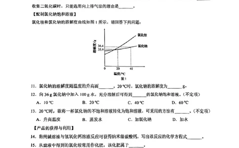 2026上海长宁初三一模化学试卷（原卷）_0122026上海中考一模二模真题试卷_2026年上海一模_上海1500初中高中试卷_长宁区