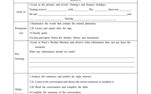 Unit1课时2SectionA（Pronunciaiton-2f)（导学案）英语人教版2024八年级上册_最新人教版英语八年级上册_新版_初中英语8上新更新第二套可选择_01课件+教案+导学案+分层作业_3导学案