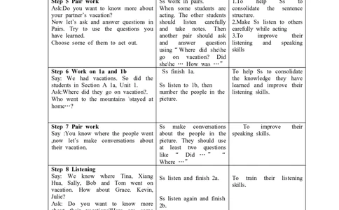 Unit1Wheredidyougoonvacation全单元教案（5课时）_最新人教版英语八年级上册_老版（含有参考价值）_01教案人教版初中英语八上（多版本）易提分旗舰店
