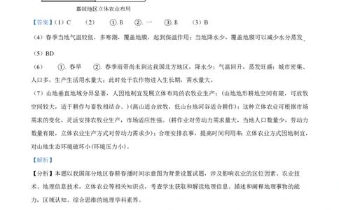 精品解析：上海市宝山区上海交通大学附属中学2022-2023学年高二下期中地理试题（等级班）（解析版）_0122026上海中考一模二模真题试卷_2026年上海一模_上海1500初中高中试卷_高中_高一