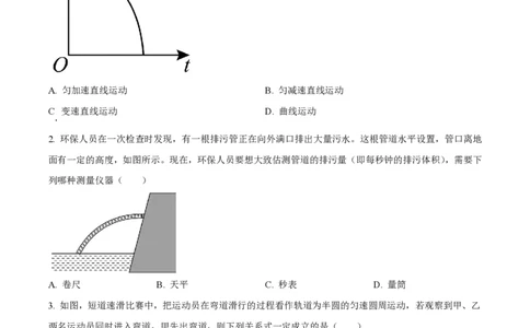 精品解析：上海市复旦大学附属中学2022-2023学年高一下学期期中物理试题（原卷版）_0122026上海中考一模二模真题试卷_2026年上海一模_上海1500初中高中试卷_高中_高一_下学期_2：期中