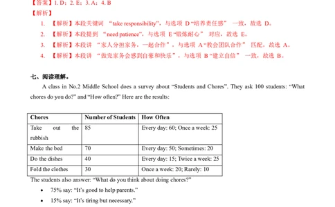 Unit2课时7SectionB(Project)（分层作业）-解析版-_最新人教版英语八年级上册_新版_初中英语8上新更新第一套可选择_06.英语8上-试题_课时分层作业
