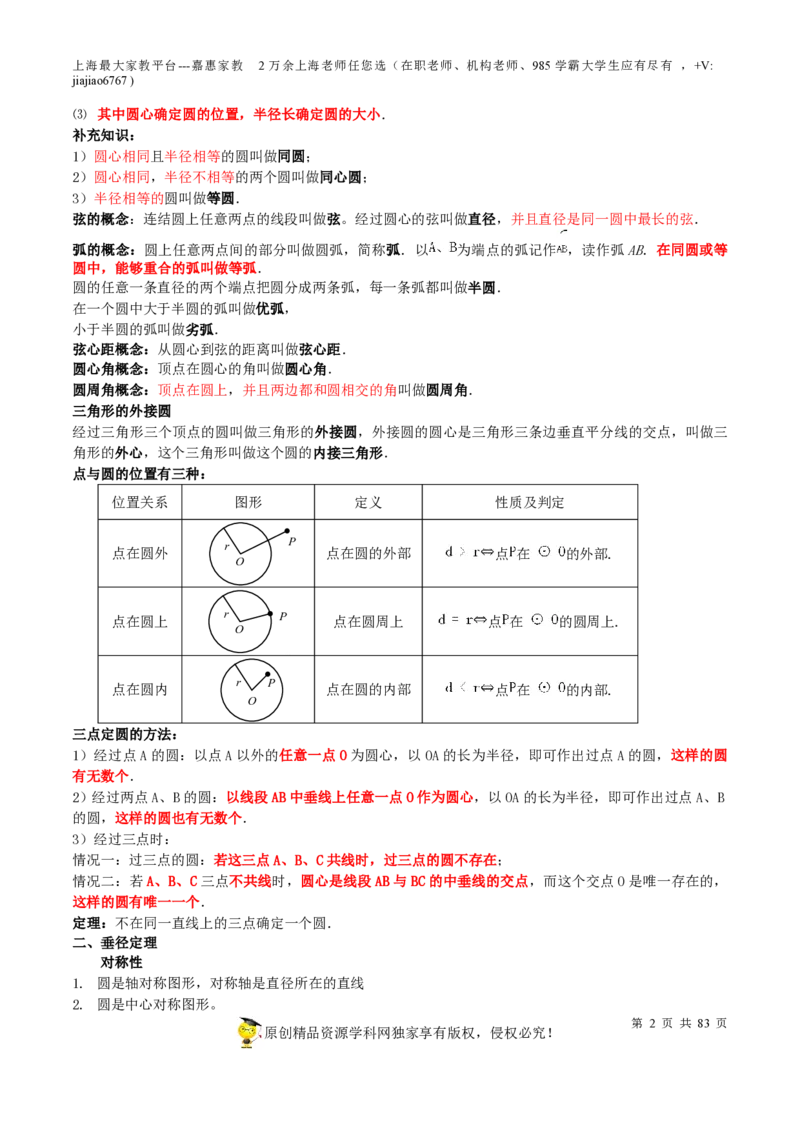 专题17圆-备战2023年中考数学一轮复习考点帮（上海专用）（解析版）_0122026上海中考一模二模真题试卷_2026年上海一模_上海1500初中高中试卷_初中_九年级_下学期_4：模拟卷多