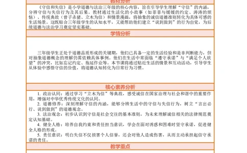 12.2《待人要诚信&mdash;&mdash;守信和失信》教案设计_26新三年级道法下册（统编版）_版本一_部编版道德与法治3下_2026春新版_第三套wu_第四单元我们来交往课件+教案+视频素材