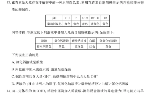 安徽省县中联盟2025～2026学年度第一学期高一10月联考化学（A卷）_2025年10月高一试卷_251021安徽省县中联盟2025～2026学年度第一学期高一10月联考（26-X-035A）（全）