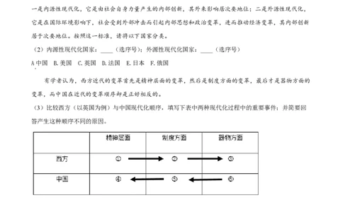精品解析：上海市交通大学附属中学2022-2023学年高二下学期期中考试历史试题（等级班）（原卷版）_0122026上海中考一模二模真题试卷_2026年上海一模_上海1500初中高中试卷_高中_高一
