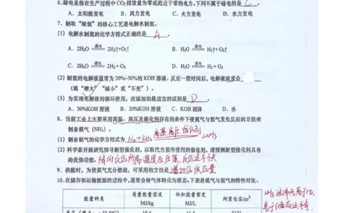 杨浦二模化学答案（手写参考版）_0122026上海中考一模二模真题试卷_2026上海二模更新中1_杨浦