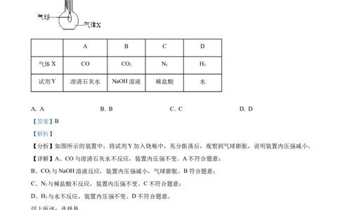 精品解析：2023年上海市徐汇区中考二模化学试题（解析版）_0122026上海中考一模二模真题试卷_2025-2012年_5.上海中考化学一模二模（12-24）_二模_2023年上海市中考化学二模试卷（15份）