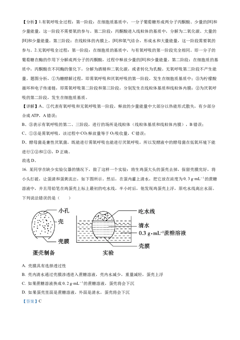 宁夏回族自治区石嘴山市第一中学2024-2025学年高一上学期1月期末生物试题Word版含解析_2025年03月试卷_0316宁夏回族自治区石嘴山市第一中学2024-2025学年高一上学期1月期末考试
