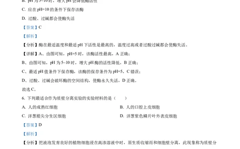 宁夏回族自治区石嘴山市第一中学2024-2025学年高一上学期1月期末生物试题Word版含解析_2025年03月试卷_0316宁夏回族自治区石嘴山市第一中学2024-2025学年高一上学期1月期末考试