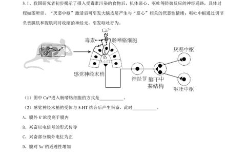 精品解析：上海市复旦大学附中2022-2023学年高二下学期期中等级性考试生物试题（原卷版）_0122026上海中考一模二模真题试卷_2026年上海一模_上海1500初中高中试卷_高中_高二_下学期