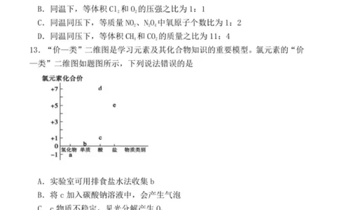 山东省德州市夏津第一中学2025-2026学年高一上学期10月月考化学试题_2025年10月高一试卷_251028山东省德州市夏津第一中学2025-2026学年高一上学期10月月考（全）