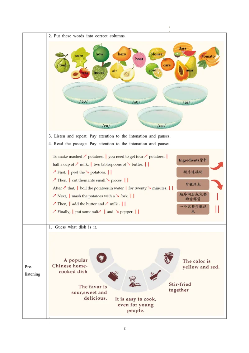 Unit5课时2SectionA（Pronunciation-2d）（导学案）英语人教版2024八年级上册_最新人教版英语八年级上册_新版_初中英语8上新更新第二套可选择_01课件+教案+导学案+分层作业_3导学案
